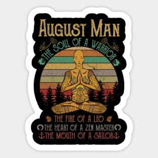 Yoga August Man Sticker